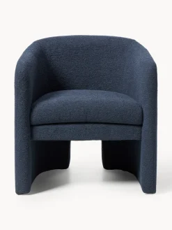 Sillón en tejido bouclé Mairo