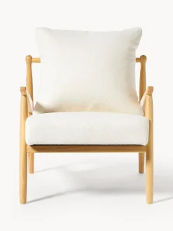 Sillón en tejido bouclé Mikkel