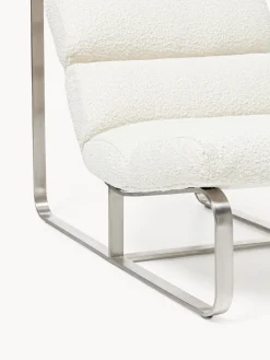 Sillón en tejido bouclé Pavlos