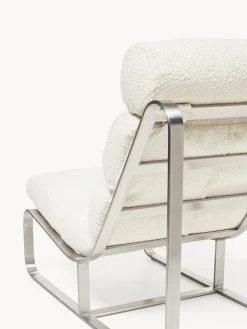 Sillón en tejido bouclé Pavlos