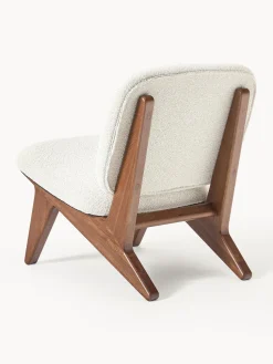 Sillón en tejido bouclé Shenay