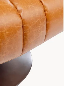 Sillón giratorio de cuero Napa