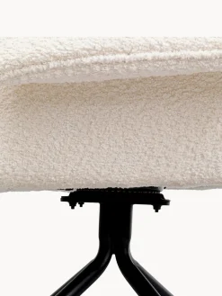 Sillón giratorio en tejido bouclé Bess