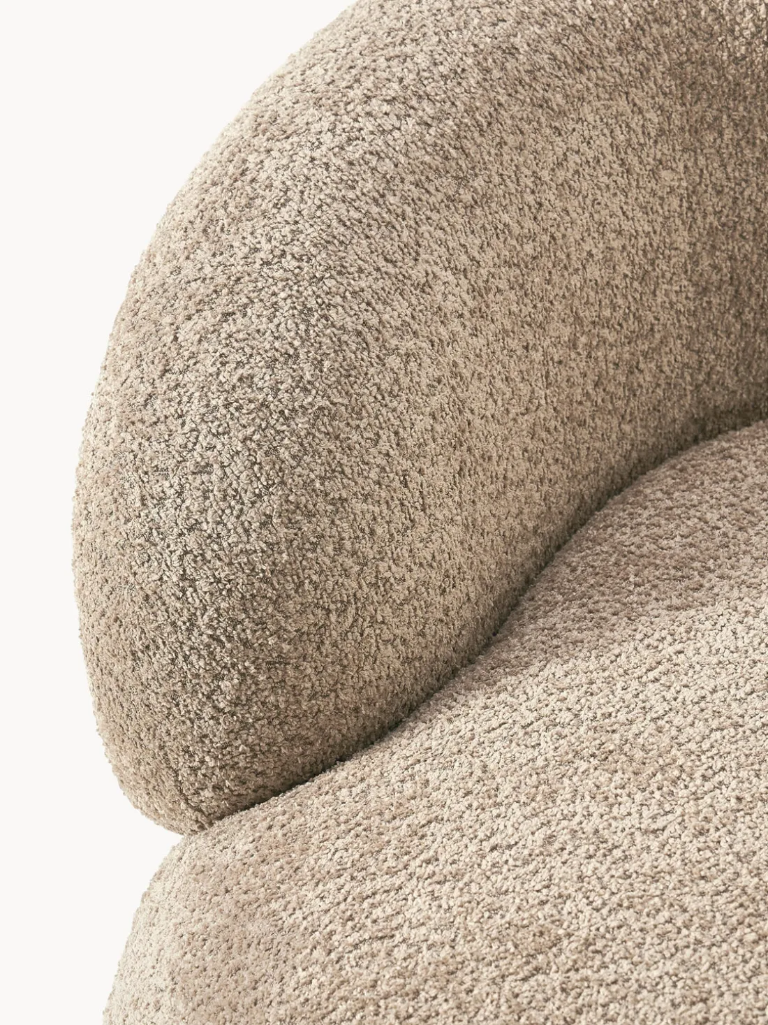 Sillón lounge de borreguillo bouclé Alba