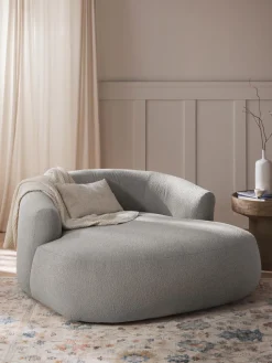 Sillón lounge grande en tejido bouclé Sofia