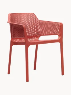 Sillones de jardín apilables con reposabrazos Net, 2 uds.