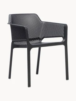 Sillones de jardín apilables con reposabrazos Net, 2 uds.
