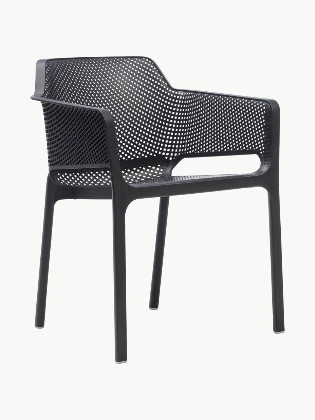 Sillones de jardín apilables con reposabrazos Net, 2 uds.