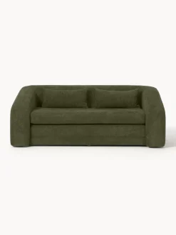 Sofá cama de borreguillo bouclé Eliot (2 plazas)