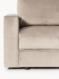 Sofá cama de terciopelo Tasha (3 plazas), con espacio de almacenamiento