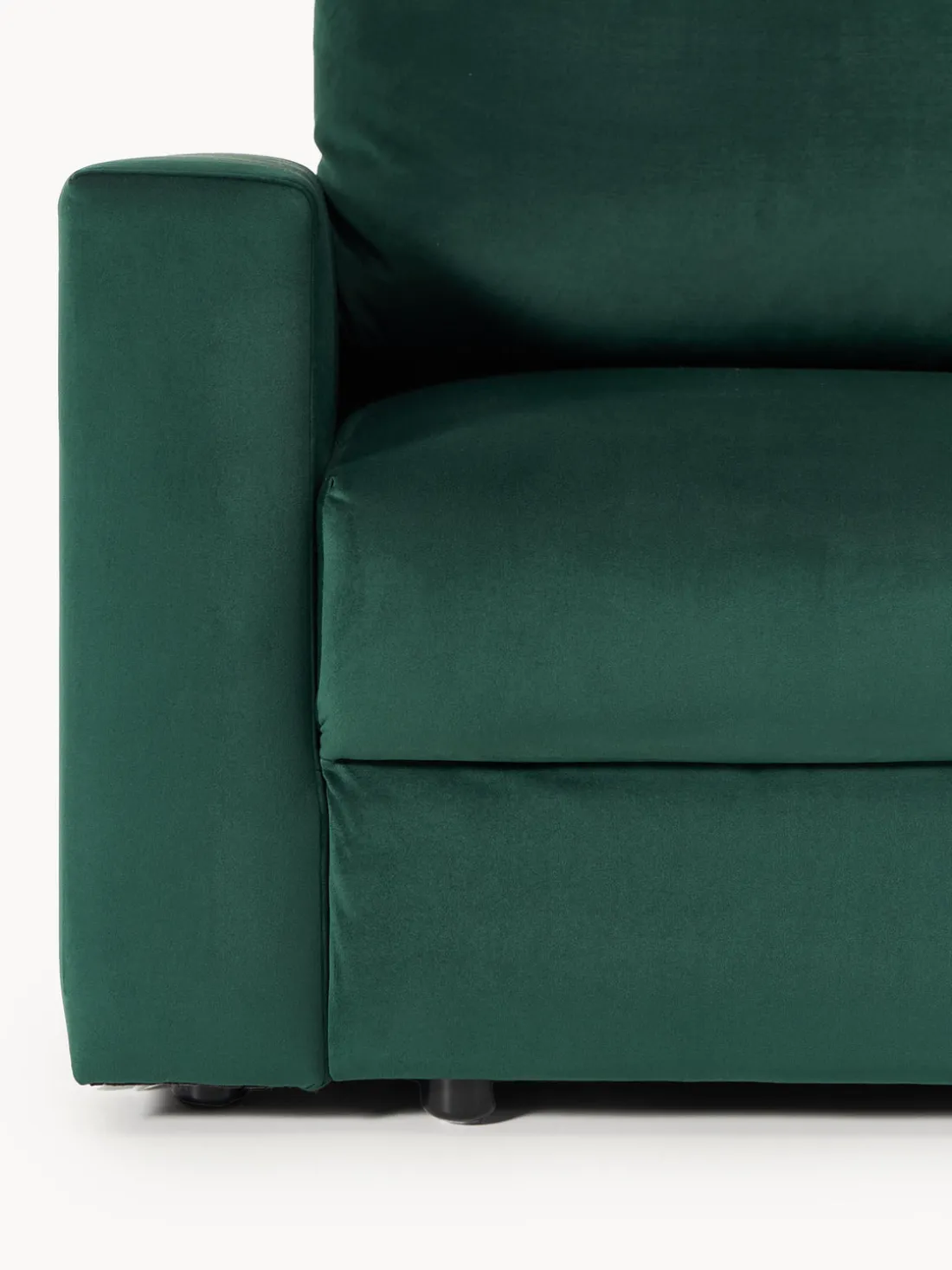 Sofá cama de terciopelo Tasha (3 plazas), con espacio de almacenamiento