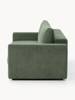 Sofá cama de terciopelo Tasha (3 plazas), con espacio de almacenamiento