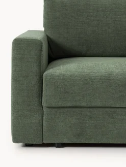 Sofá cama de terciopelo Tasha (3 plazas), con espacio de almacenamiento