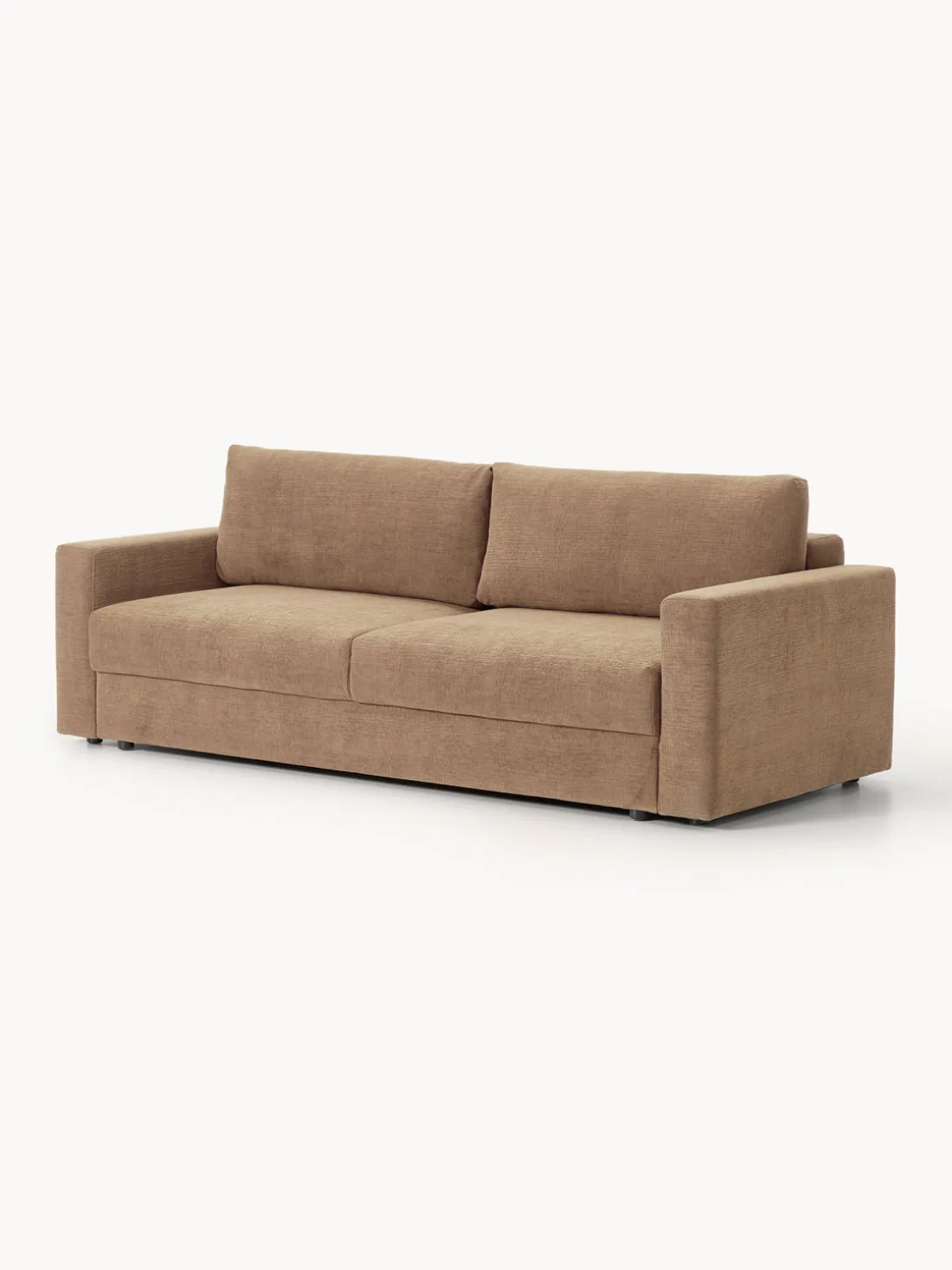 Sofá cama de terciopelo Tasha (3 plazas), con espacio de almacenamiento