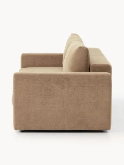 Sofá cama de terciopelo Tasha (3 plazas), con espacio de almacenamiento