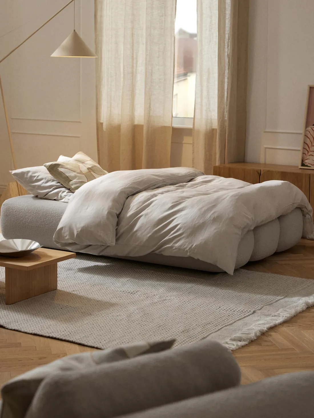 Sofá cama en borreguillo Caterpillar (3 plazas)