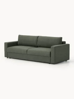 Sofá cama en tejido bouclé Tasha (3 plazas), con espacio de almacenamiento