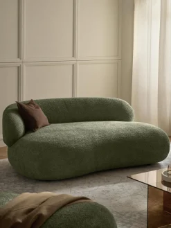 Sofá de borreguillo bouclé Alba (2 plazas)