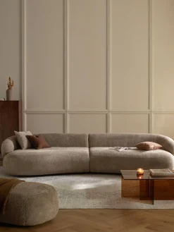 Sofá de borreguillo bouclé Alba (4 plazas)