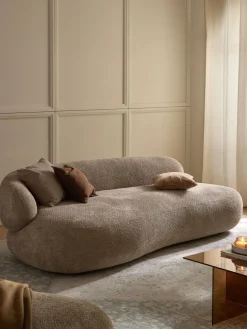 Sofá de borreguillo bouclé Alba (3 plazas)