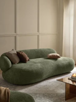 Sofá de borreguillo bouclé Alba (3 plazas)