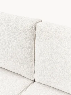 Sofá de jardín en tejido bouclé de madera de acacia Bo (3 plazas)