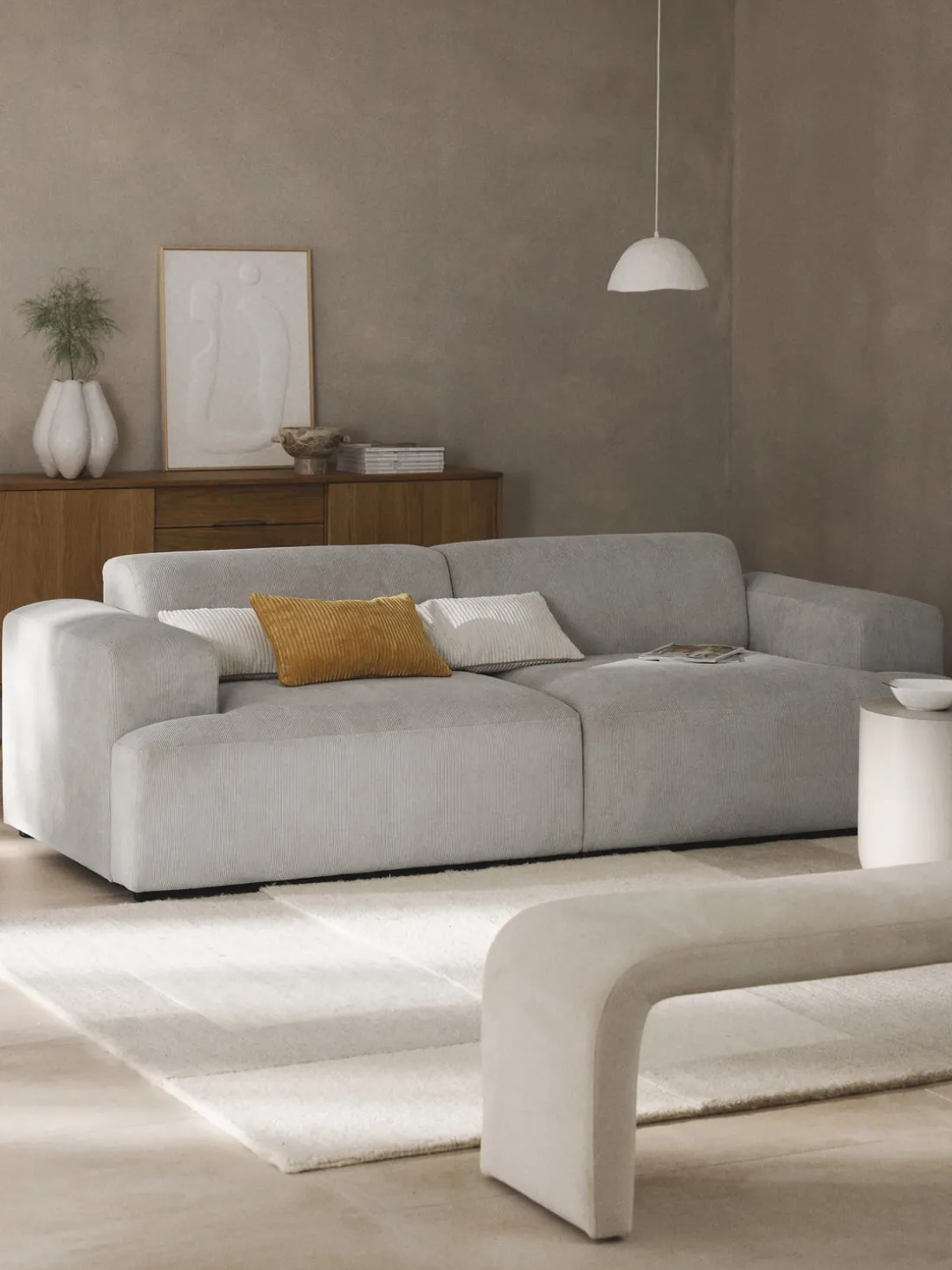 Sofá de pana Melva (3 plazas)