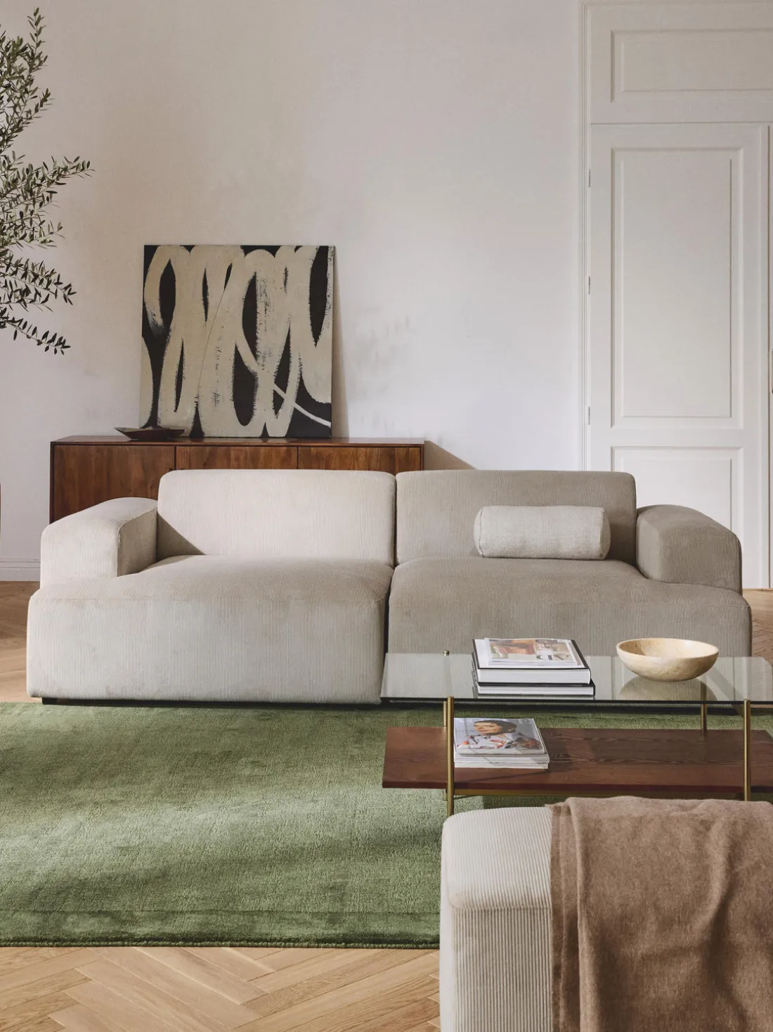 Sofá de pana Melva (2 plazas)