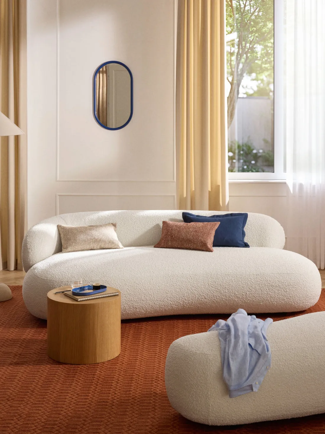 Sofá en tejido bouclé Alba (3 plazas)