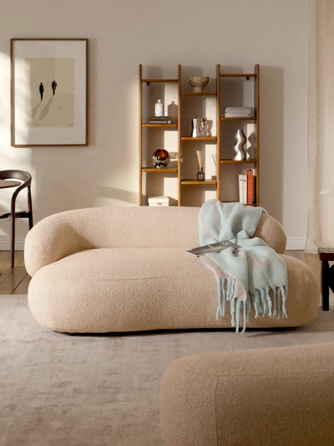 Sofá en tejido bouclé Alba (2 plazas)