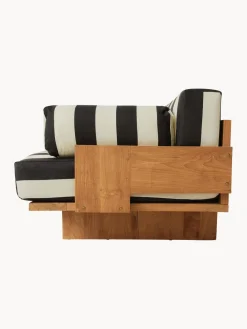 Sofá lounge para exterior de madera de teca Stracciatella