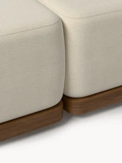 Sofá lounge para exterior de madera de acacia Matheus (2 plazas)