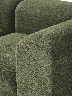 Sofá modular con reposapiés de borreguillo bouclé Natalie (3 plazas)