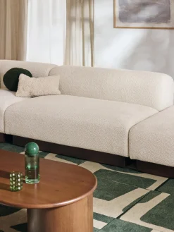 Sofá modular de borreguillo bouclé Natalie (2 plazas)