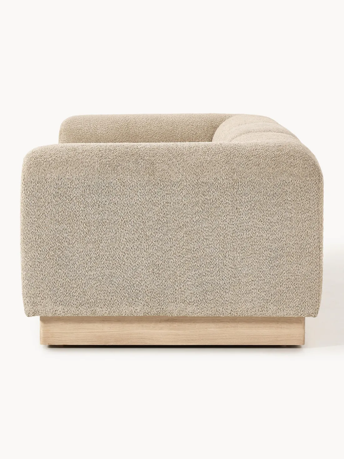 Sofá modular de borreguillo bouclé Natalie (3 plazas)