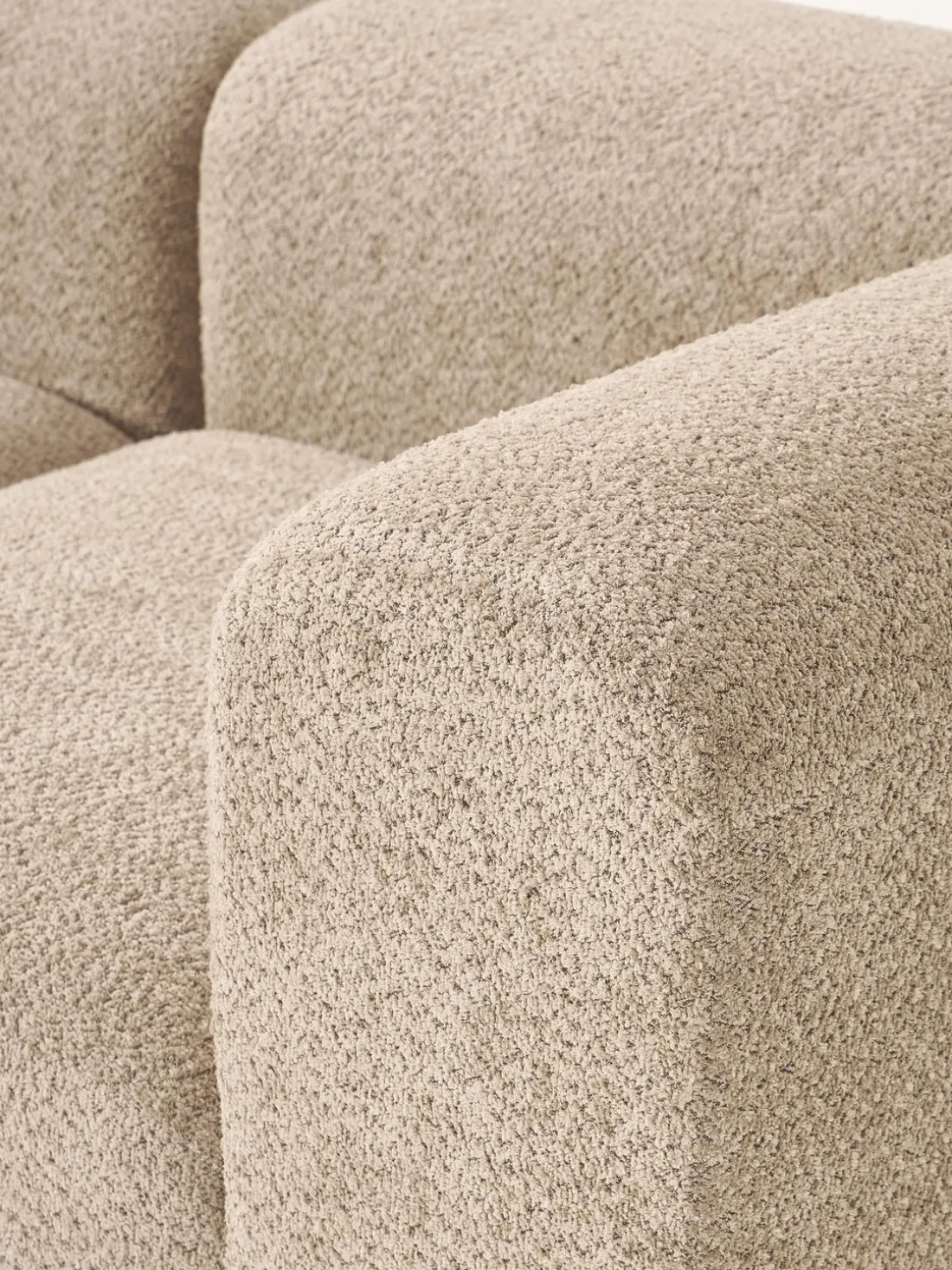 Sofá modular de borreguillo bouclé Natalie (3 plazas)