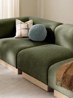 Sofá modular de borreguillo bouclé Natalie (3 plazas)