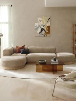 Sofá modular de borreguillo bouclé Natalie (3 plazas)