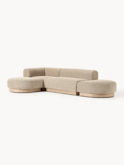 Sofá modular de borreguillo bouclé Natalie (3 plazas)