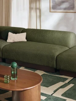 Sofá modular de borreguillo bouclé Natalie (2 plazas)