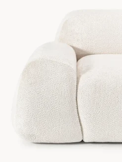 Sofá modular de borreguillo bouclé Wolke (3 plazas)