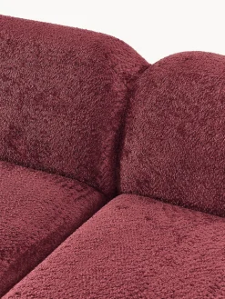 Sofá modular de borreguillo bouclé Wolke (3 plazas)