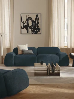 Sofá modular de borreguillo bouclé Wolke (3 plazas)