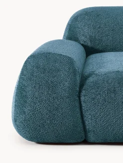 Sofá modular de borreguillo bouclé Wolke (3 plazas)