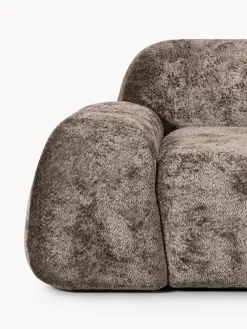 Sofá modular de borreguillo bouclé Wolke (3 plazas)