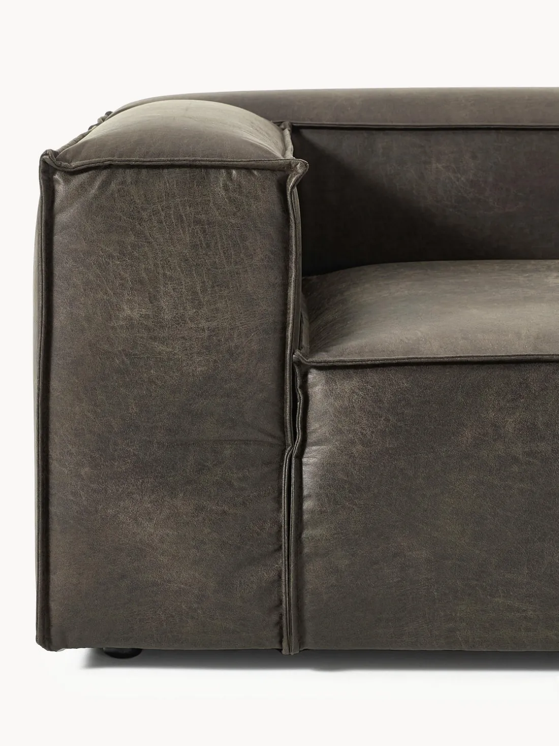 Sofá modular de cuero reciclado Lennon (3 plazas)