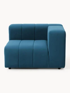 Sofá modular de terciopelo con reposapiés Lena, (3 plazas)