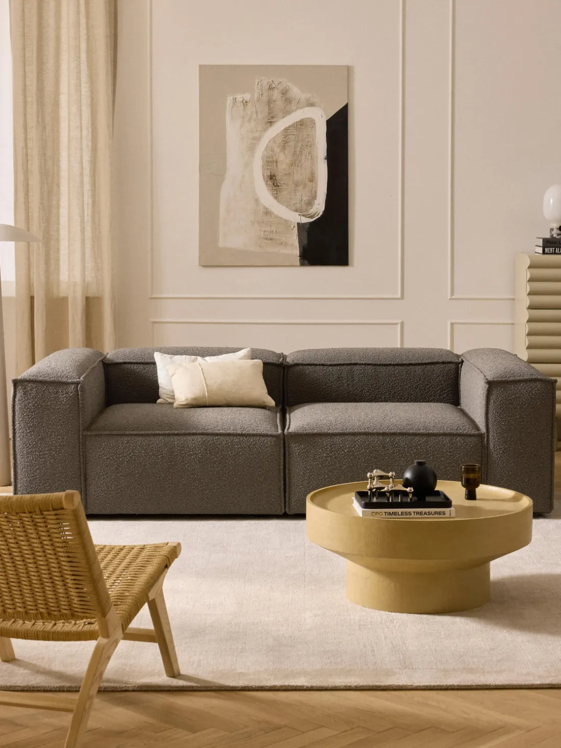 Sofá modular en tejido bouclé Lennon (3 plazas)