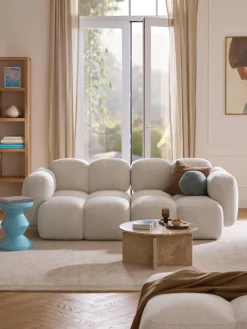 Sofá modular en tejido bouclé Tayla (3 plazas)