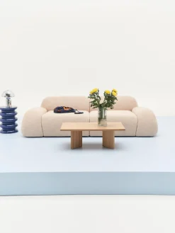 Sofá modular en tejido bouclé Wolke (3 plazas)